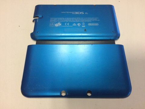 KONSOLA NINTENDO 3DS XL NIEBIESKA/SREBRNA + ŁADOWARKA + PUDEŁKO + RYSIK