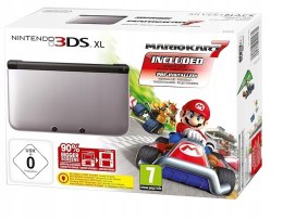 KONSOLA NINTENDO 3DS XL SREBRNA + GRA MARIO KART 7 + PUDEŁKO