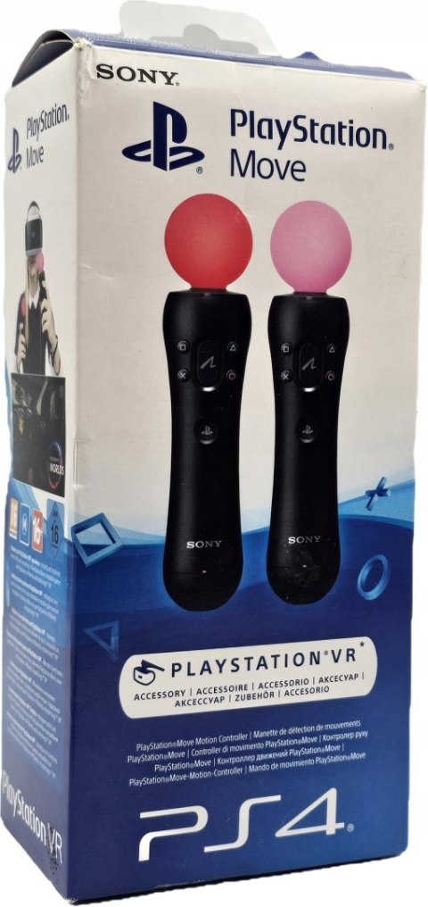 NOWE KONTROLERY RUCHU PLAYSTATION MOVE PS4 VR TWIN PACK