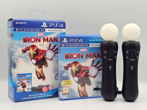 ZADBANE KONTROLERY RUCHU PLAYSTATION MOVE PS4 VR TWIN PACK + GRA IRON MAN