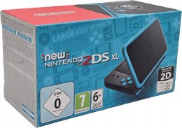 IDEALNA KONSOLA NEW NINTENDO 2DS XL NIEBIESKO-CZARNA + RYSIK + PUDEŁKO