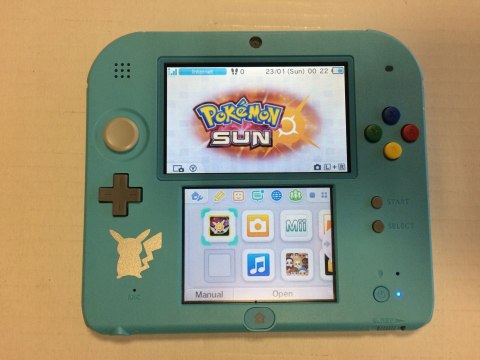 KONSOLA NINTENDO 2DS EDYCJA LIMITOWANA POKEMON + GRA POKEMON SUN