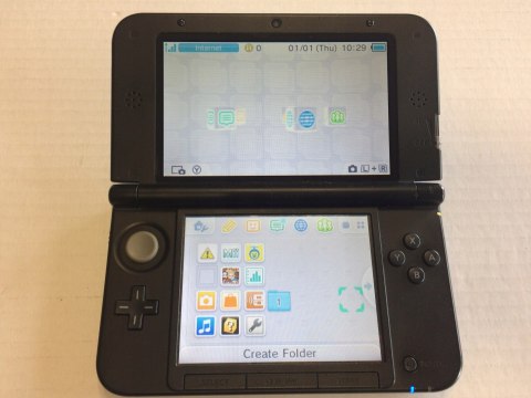 KONSOLA NINTENDO 3DS XL NIEBIESKA + USB + RYSIK + ETUI