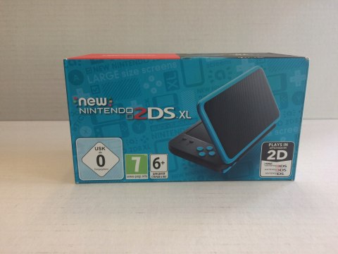 ŁADNA KONSOLA NEW NINTENDO 2DS XL NIEBIESKO-CZARNA + RYSIK + PUDEŁKO
