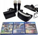 GOGLE SONY PLAYSTATION VR PS4 + KAMERA V2 + 2x MOVE + 3 GRY