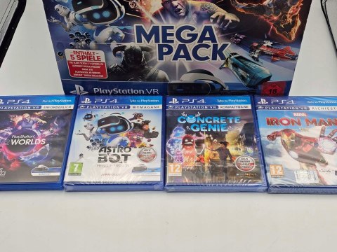 JAK NOWE GOGLE SONY PLAYSTATION VR V2 PS4 +KAMERA +2x MOVE V2 +4 NOWE GRY