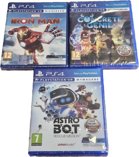 ZADBANY ZESTAW SONY PLAYSTATION VR V2 PS4/PS5 + KAMERA V2 + 2x MOVE + 3 GRY