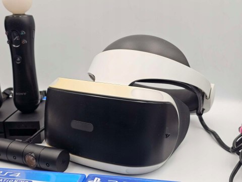 ZESTAW GOGLE PLAYSTATION VR PS4 + KAMERA V2 + 2x MOVE + 3 GRY