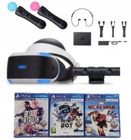 ZESTAW GOGLE SONY PLAYSTATION VR V2 PS4 + KAMERA + 2x MOVE V2 + 3 NOWE GRY