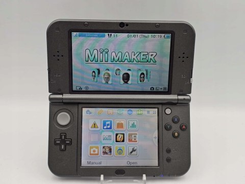 BARDZO ŁADNA KONSOLA NEW NINTENDO 3DS XL CZARNA IPS + RYSIK + PUDEŁKO