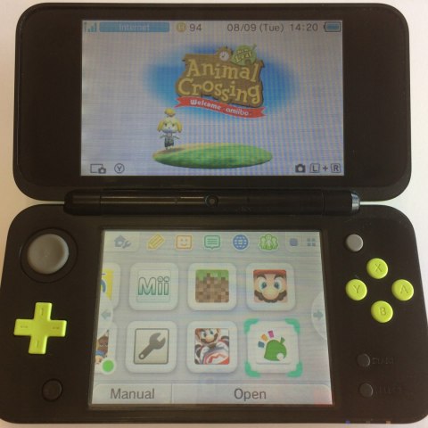 KONSOLA NEW NINTENDO 2DS XL CZARNO-ZIELONA + MK 7 + MARIO 3D + MINE +ANIMAL
