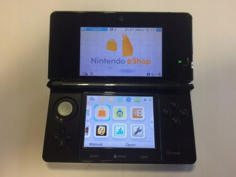 KONSOLA NINTENDO 3DS CZARNA + RYSIK + DOCK + ŁADOWARKA
