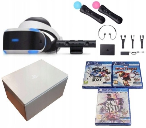 ZESTAW GOGLE SONY PLAYSTATION VR V2 PS4 + KAMERA V2 + 2x MOVE + 3 GRY