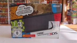 KONSOLA NEW NINTENDO 3DS CZARNA + PUDEŁKO + ŁADOWARKA + RYSIK