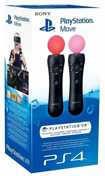 2x JAK NOWY KONTROLER RUCHU PLAYSTATION MOVE PS4 VR TWIN PACK