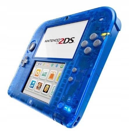 KONSOLA NINTENDO 2DS TRANSPARENTNA NIEBIESKA + RYSIK + ŁADOWARKA + KARTA KONSOLA NINTENDO 2DS TRANSPARENTNA NIEBIESKA + RYSIK + ŁADOWARKA + KARTA