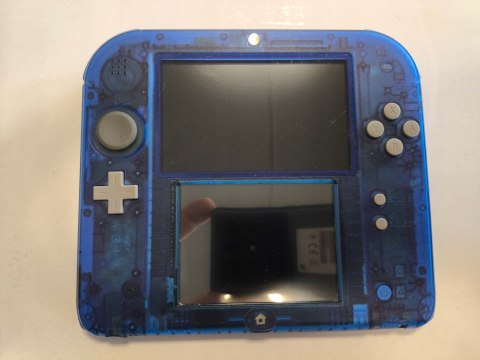 KONSOLA NINTENDO 2DS TRANSPARENTNA NIEBIESKA + RYSIK + ŁADOWARKA + KARTA KONSOLA NINTENDO 2DS TRANSPARENTNA NIEBIESKA + RYSIK + ŁADOWARKA + KARTA