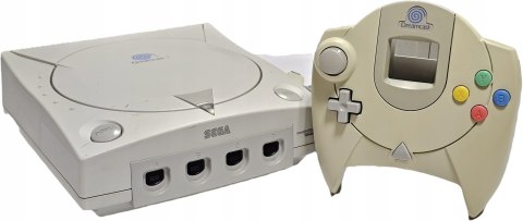 KONSOLA SEGA DREAMCAST + ORYGINALNY PAD + OKABLOWANIE KONSOLA SEGA DREAMCAST + ORYGINALNY PAD + OKABLOWANIE
