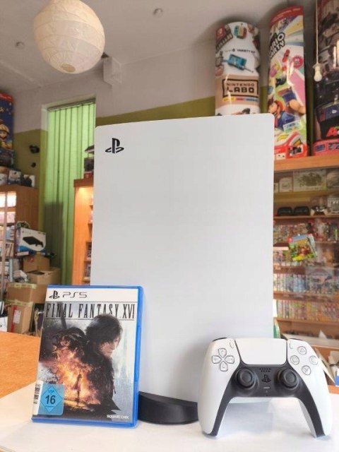 SONY PLAYSTATION 5 825GB SSD Z NAPĘDEM BLU-RAY + PAD +GRA FINAL FANTASY XVI SONY PLAYSTATION 5 825GB SSD Z NAPĘDEM BLU-RAY + PAD +GRA FINAL FANTASY XVI