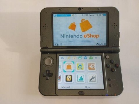 KONSOLA NEW NINTENDO 3DS XL CZARNA - GÓRNY EKRAN IPS + ŁADOWARKA + PUDEŁKO KONSOLA NEW NINTENDO 3DS XL CZARNA - GÓRNY EKRAN IPS + ŁADOWARKA + PUDEŁKO