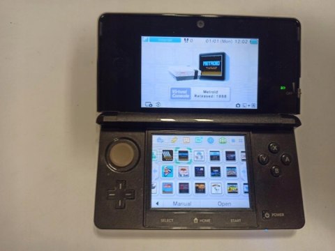 KONSOLA NINTENDO 3DS CZARNA + PUDEŁKO + DOCK + ŁAD + INSTRUKCJE + 22 GRY !! KONSOLA NINTENDO 3DS CZARNA + PUDEŁKO + DOCK + ŁAD + INSTRUKCJE + 22 GRY !!