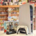 KONSOLA PS5 PLAYSTATION 5 825GB Z NAPĘDEM BLU-RAY + PAD + ŁADOWARKA + 3 GRY