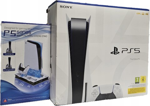 KONSOLA SONY PLAYSTATION 5 825GB Z NAPĘDEM BLU-RAY + PAD + STAND ŁADUJĄCY KONSOLA SONY PLAYSTATION 5 825GB Z NAPĘDEM BLU-RAY + PAD + STAND ŁADUJĄCY