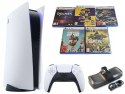 KONSOLA SONY PS5 PLAYSTATION 5 825GB Z NAPĘDEM BLU-RAY + PAD + 5 GIER